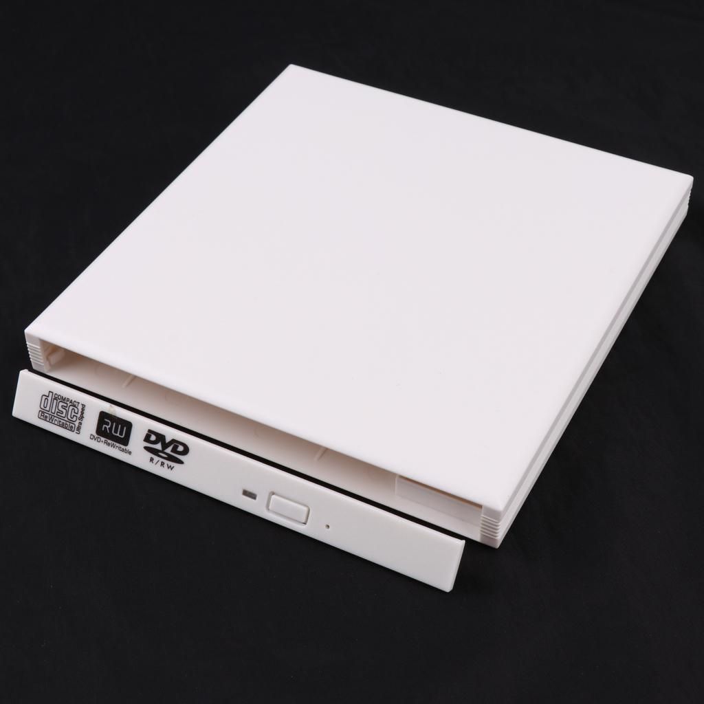 External USB3.0 DVD Optical Drive Case Portable Desktop For 12 White