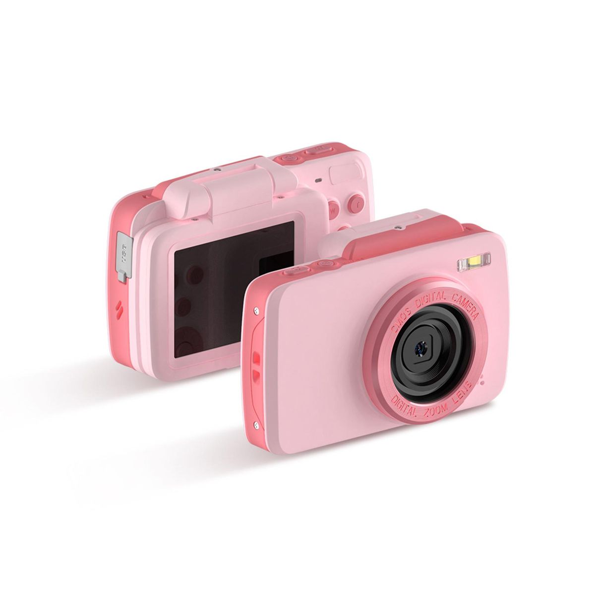 720P Kids Digital Video Camera Camcorder Supports Video Editing Background Changing Built-in Battery with 1 * 1.5M Green Backdrop Birthday Festival Gift for Children Boys Girls