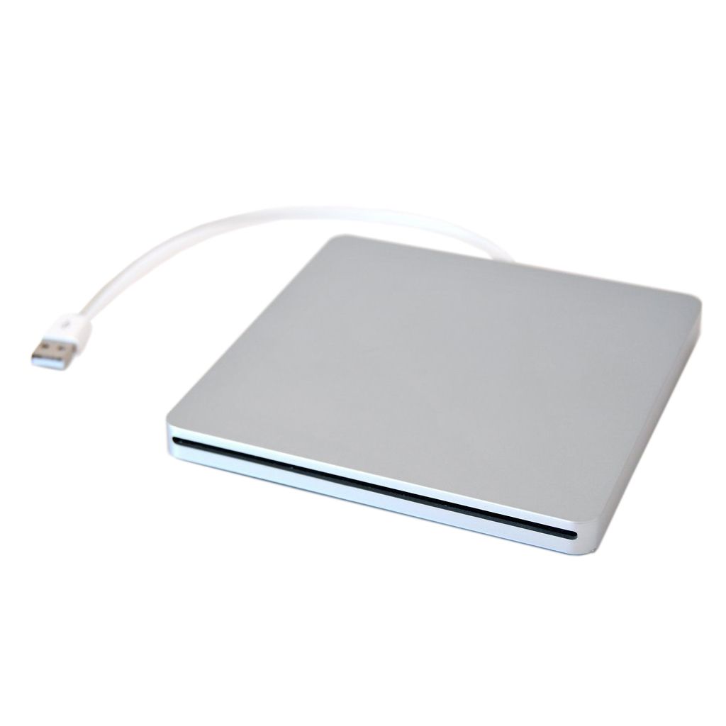 External USB DVD Case ForBook Pro SATA Hard Disk Drive DVD Super Multi Slot Has Aluminum Look Silver