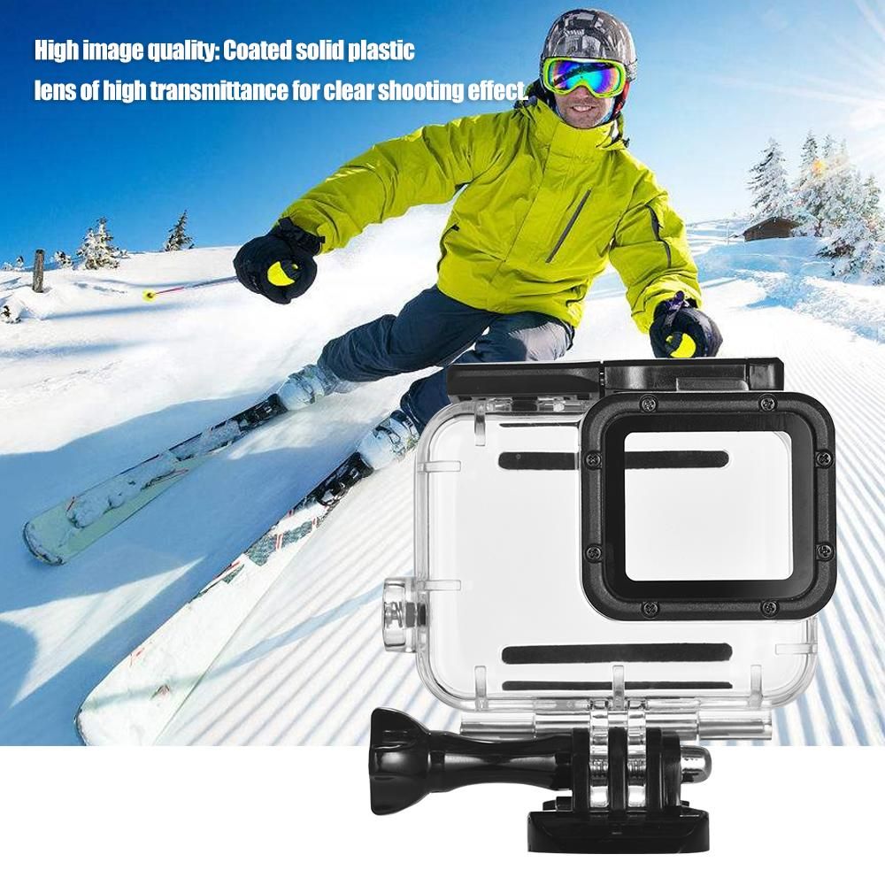 Action Camera Waterproof Housing Case Underwater 45 Meters for Diving Surfing Skiing for GoPro Hero 6/5/7