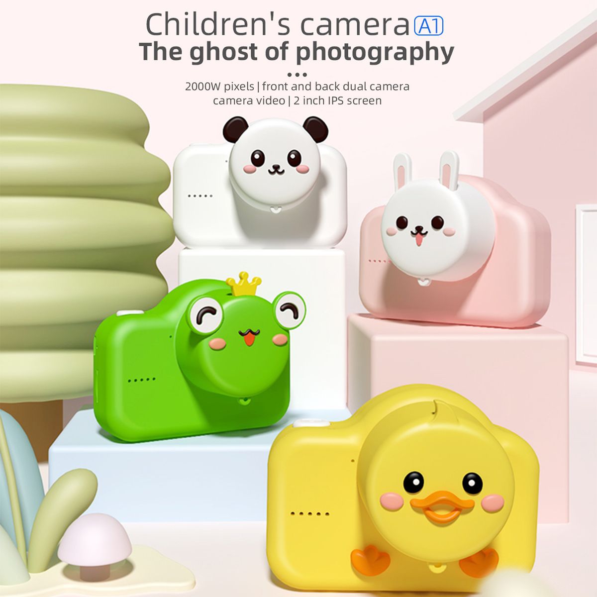 A1 Kids Camera 20Mp Selfie Digital Video Camera For Kids