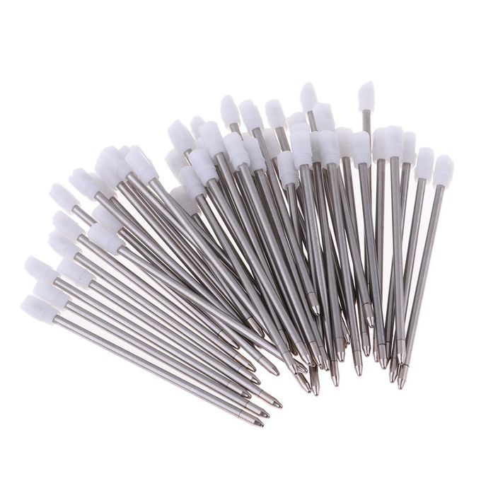 50 Pieces Druable 1mm Nib Rollerball Pen Refill,Writing Smoothly Blue