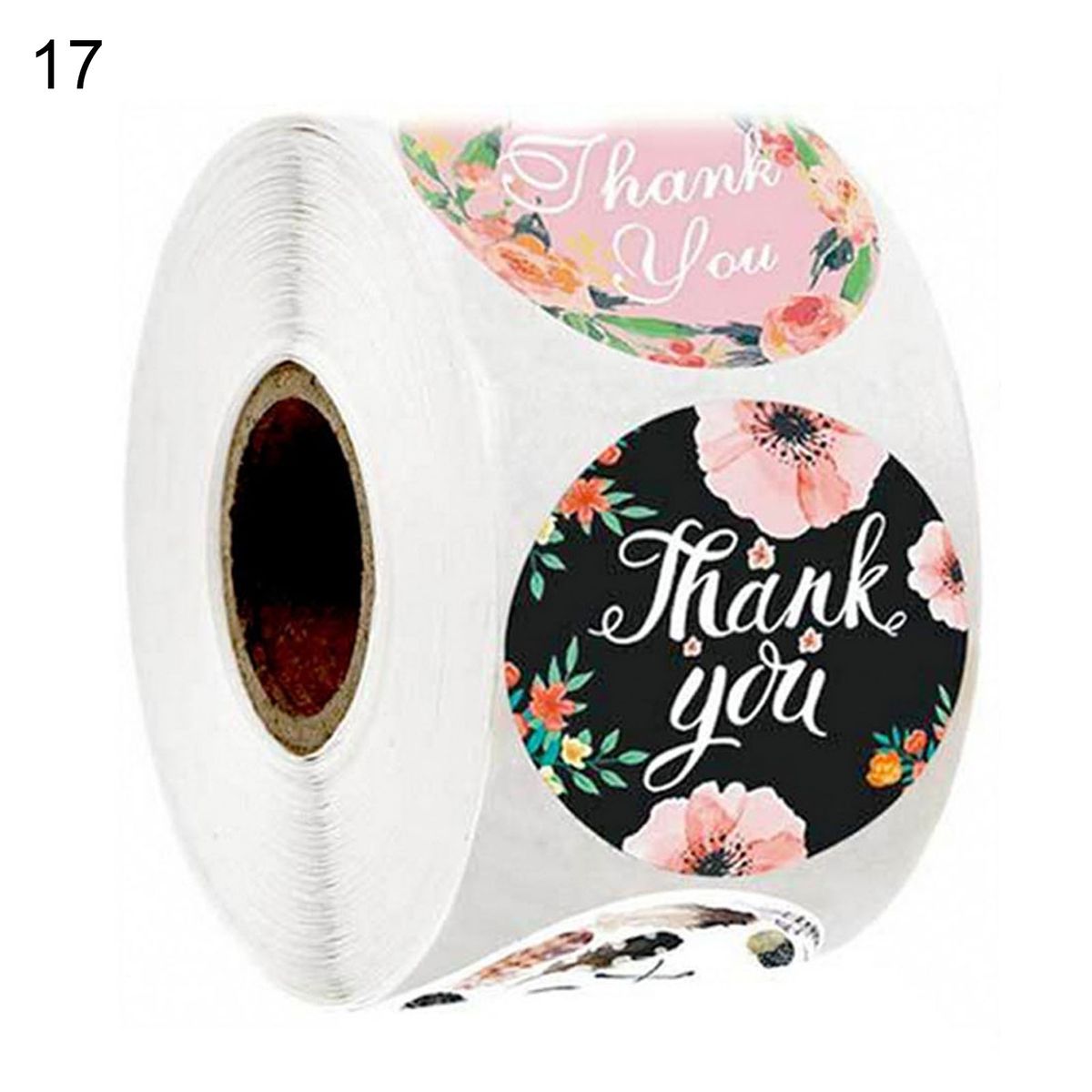 500Pcs Floral Pattern Thank You Stickers Roll Gift Wraps-