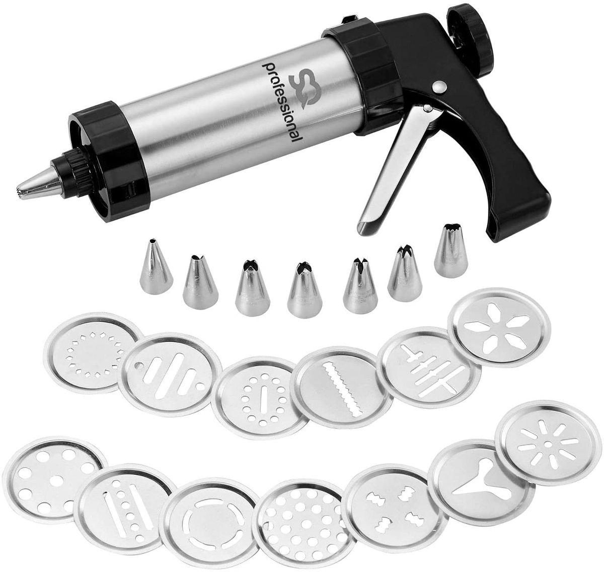 Cookie Press & Icing Set - Cake Decorations, 22 Pieces