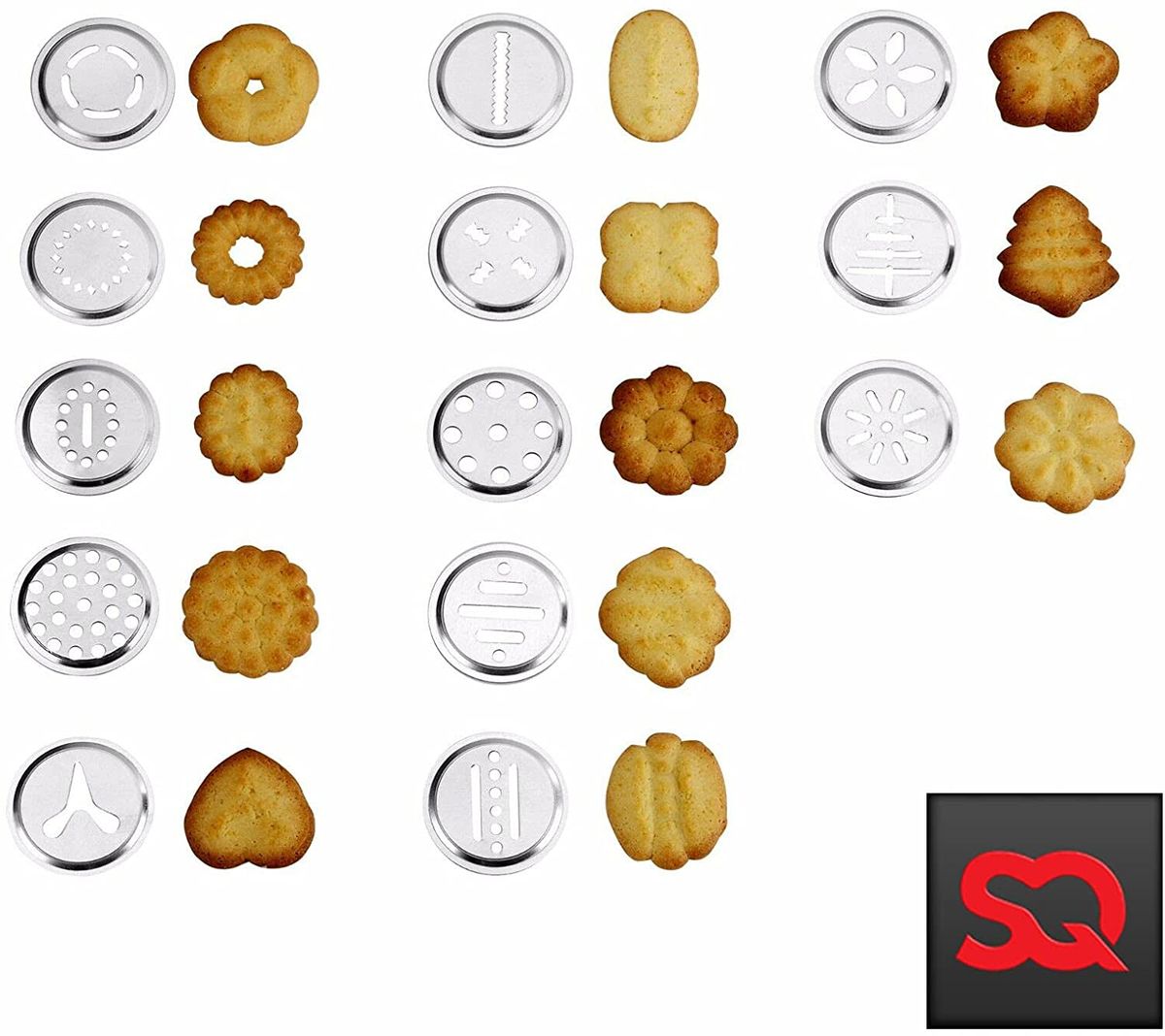 Cookie Press & Icing Set - Cake Decorations, 22 Pieces
