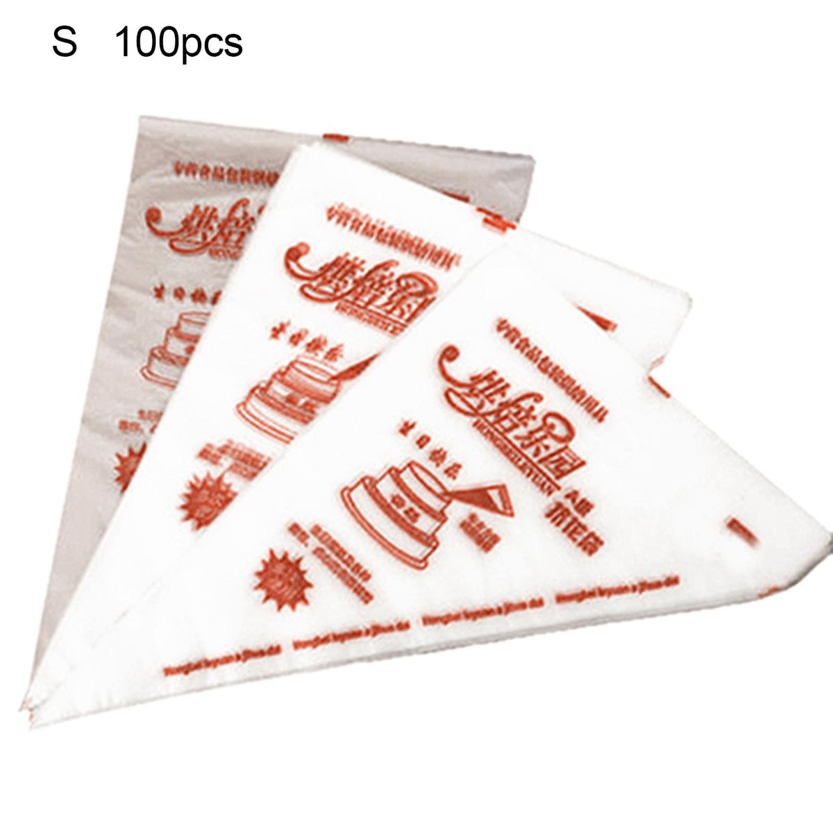 100Pcs Piping Bags Disposable Plastic Piping Icing Bags