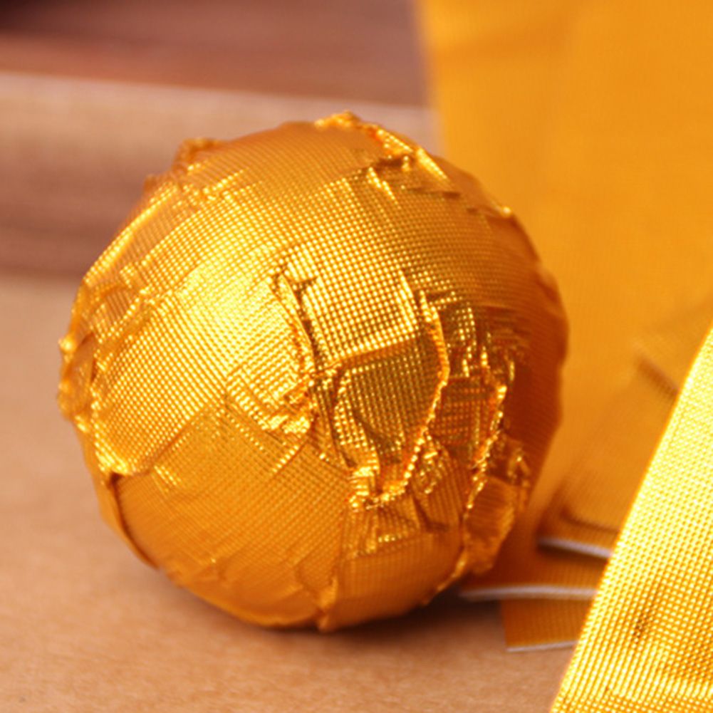 100Pcs 8cm Aluminum Foils Chocolate Candy Wrapping-Coffee