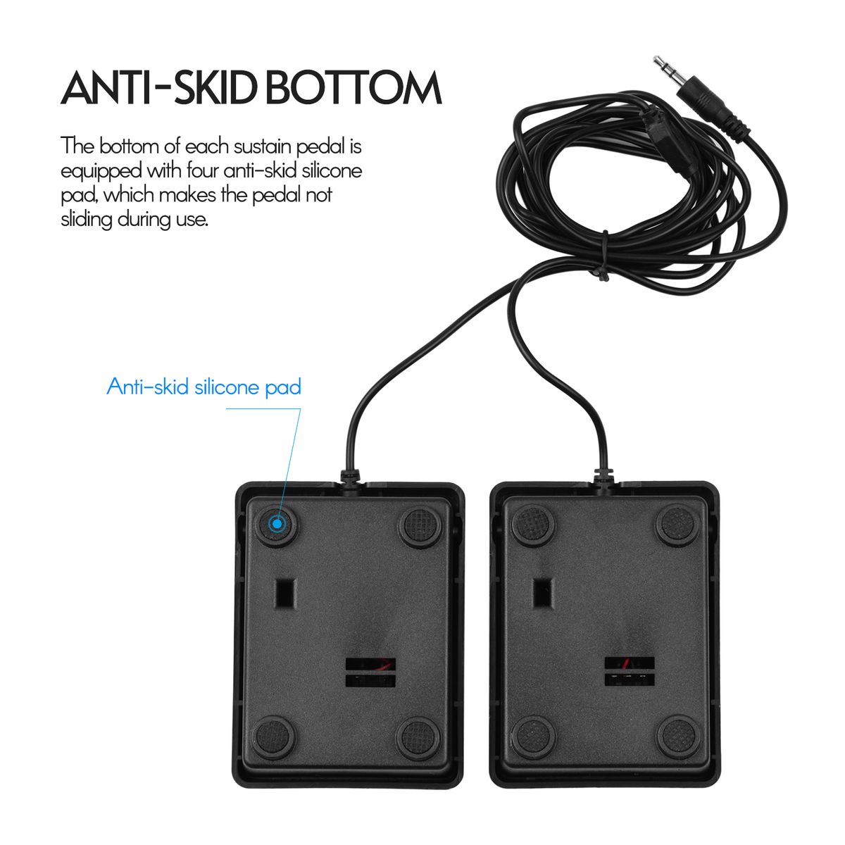 3.5mm Interface Compact Sustain Pedal Universal Dual Pedal