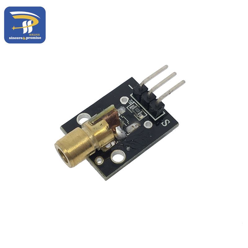 For Head 5mW Laser Red Arduino Diode Sensor Module Copper Dot KY-008 650nm 5V 6mm Laser