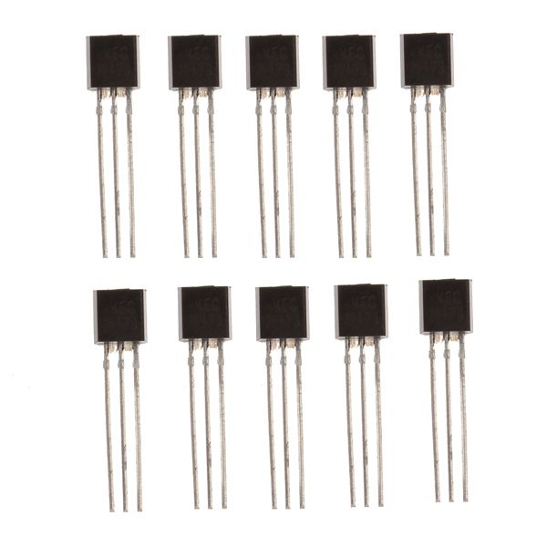 100pcs BC547 NPN Silicon Epitaxial Flat Transistor Package