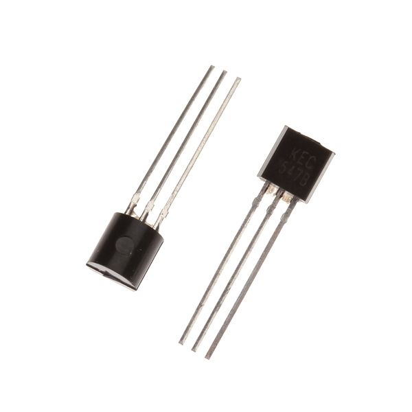 100pcs BC547 NPN Silicon Epitaxial Flat Transistor Package