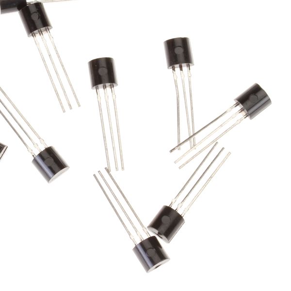100pcs BC547 NPN Silicon Epitaxial Flat Transistor Package