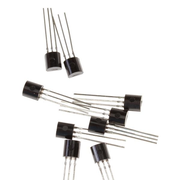 100pcs BC547 NPN Silicon Epitaxial Flat Transistor Package