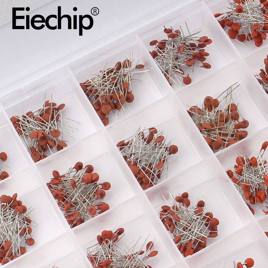 3600pcs/lot 1PF-100nF Ceramic Capacitor Assortment Kit 10PF 22PF 33PF 47PF 100PF 330PF 470PF 1NF 10NF 47NF 50V Capacitors Set