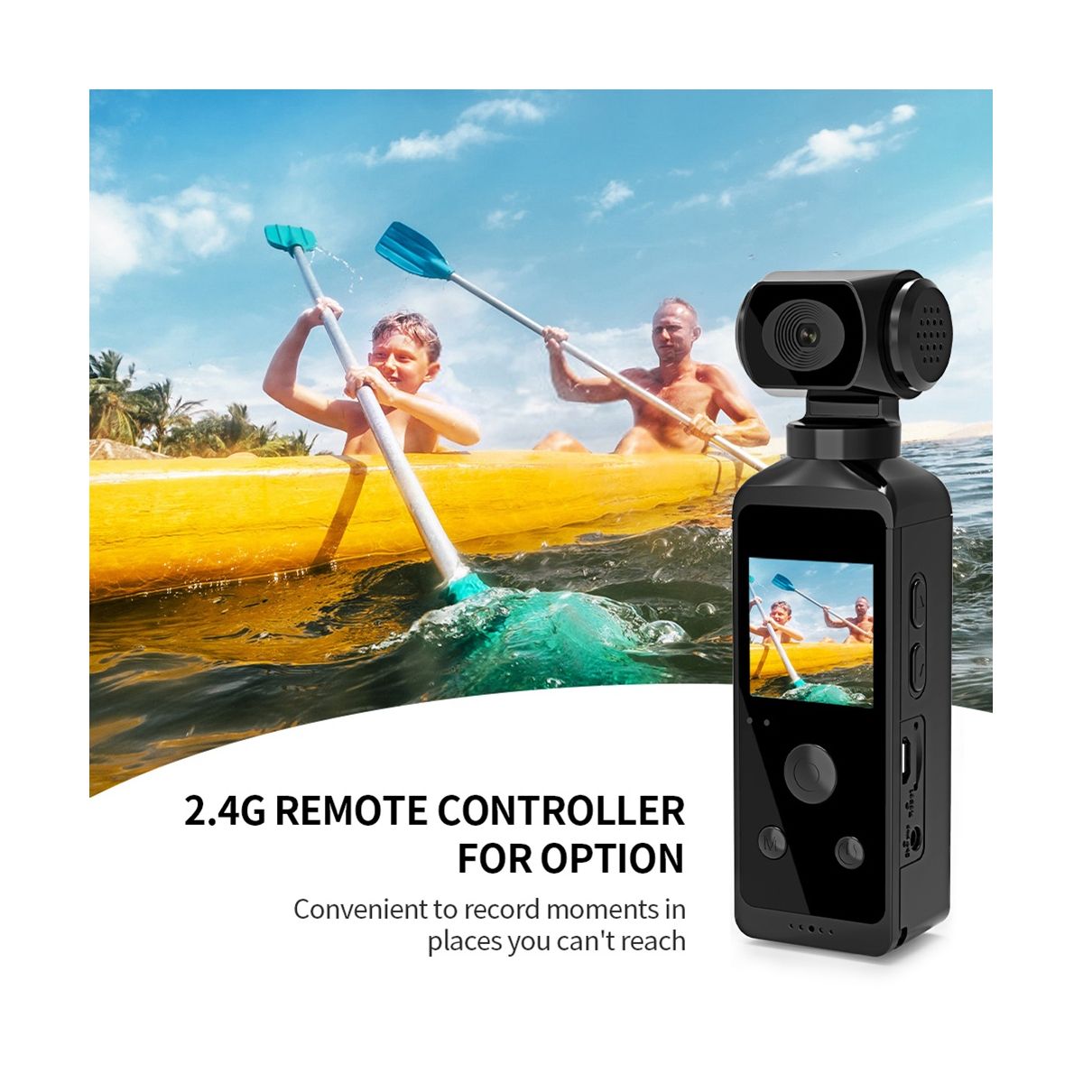 4K Pocket Action Camera HD LCD Screen 270° Rotatable Wifi Mi