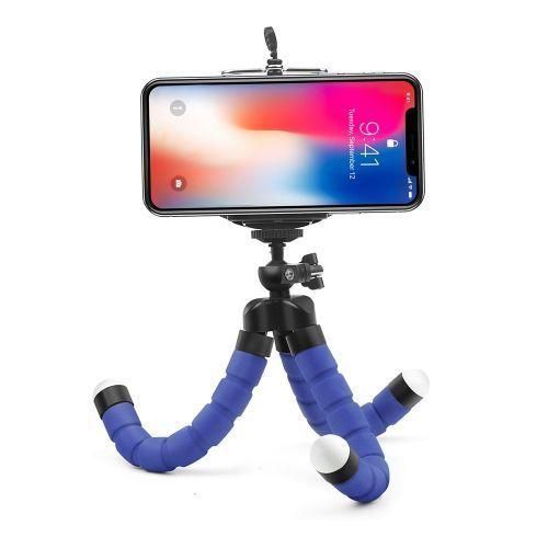 Mobile Phone Tripod Mobile Phone Clip Bracket Photography Tripod-blue