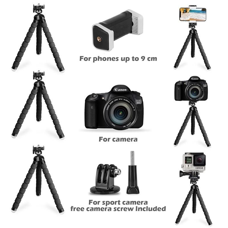 Mobile Phone Tripod Mobile Phone Clip Bracket Photography Tripod-blue