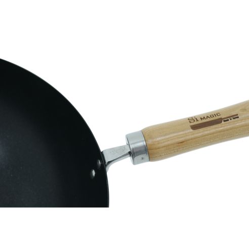 SI Magic Teflon Coated Cast Iron Pan Frying Wok Royal Court