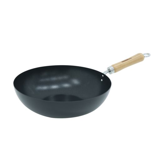 SI Magic Teflon Coated Cast Iron Pan Frying Wok Royal Court