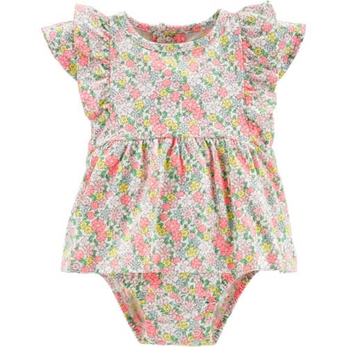 Baby Girl Floral Jersey Dress Sunsuit