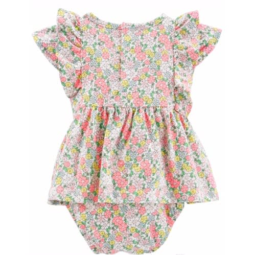 Baby Girl Floral Jersey Dress Sunsuit
