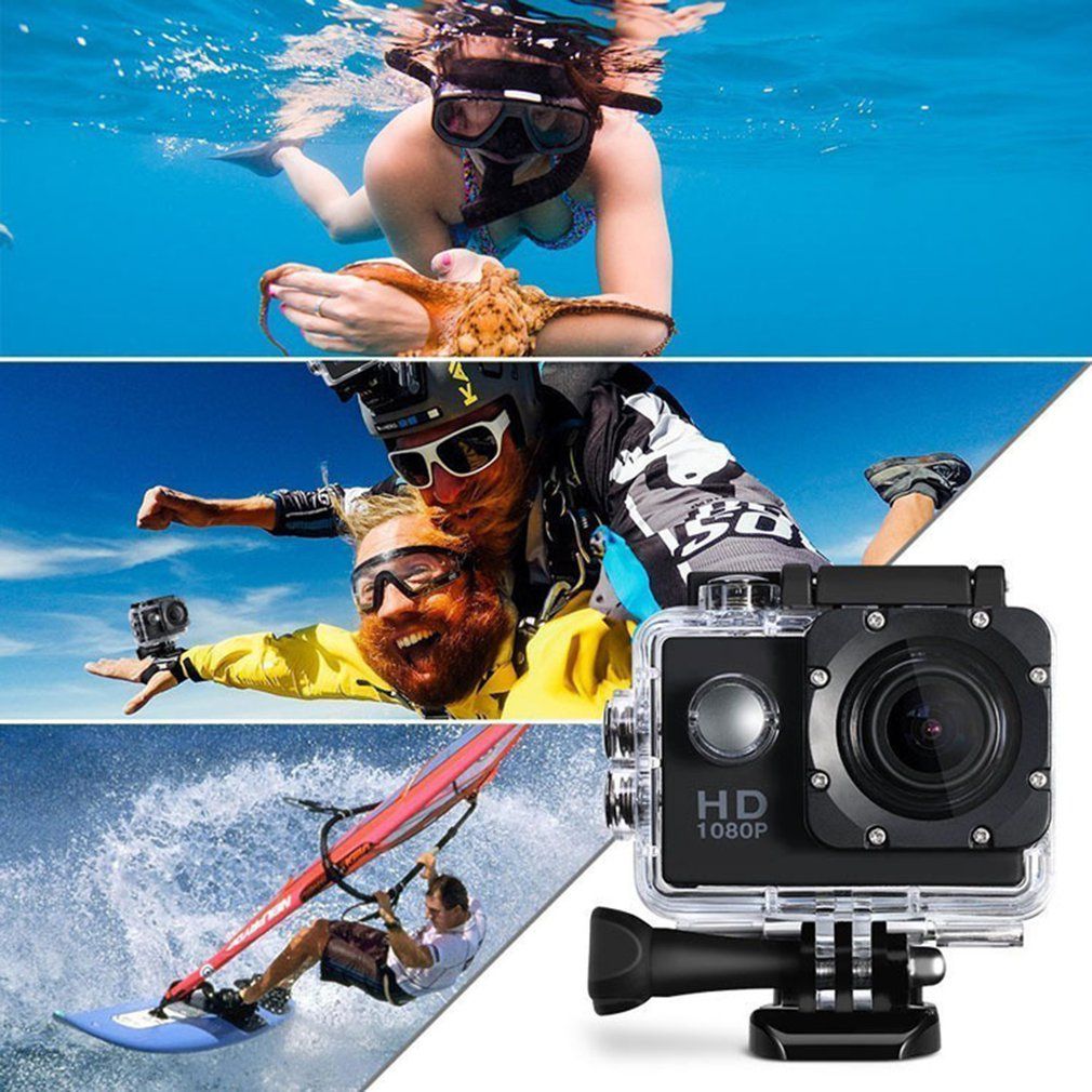 Action Camera 1080P 12MP Sports Full HD 2.0 Inch-Blue