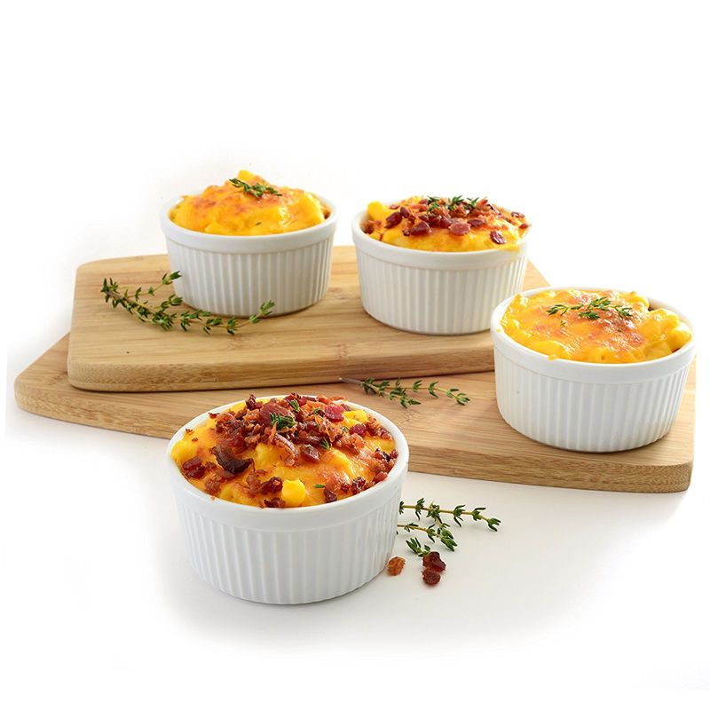 4 Pieces Porcelaine Ramekins Ceramic Pudding Mold Muffin