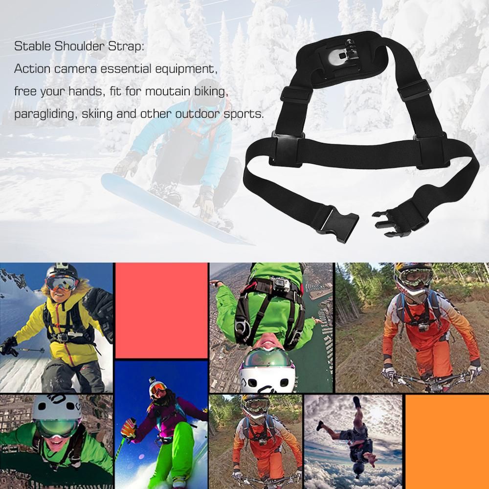 Adjustable Action Camera Single Shoulder Chest Strap Mount for GoPro hero 7/6/5/4 SJCAM /YI