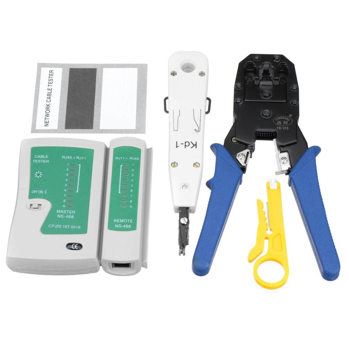 RJ11 RJ45 CAT5 CAT6 Ethernet LAN Network Tester Modular Plug Crimper Tool