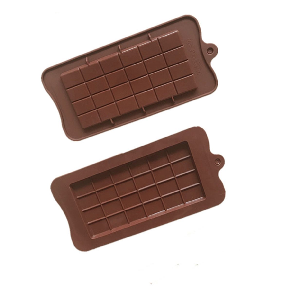 2Pcs Silicone Rectangle Chocolate Block Molds Baking DIY-