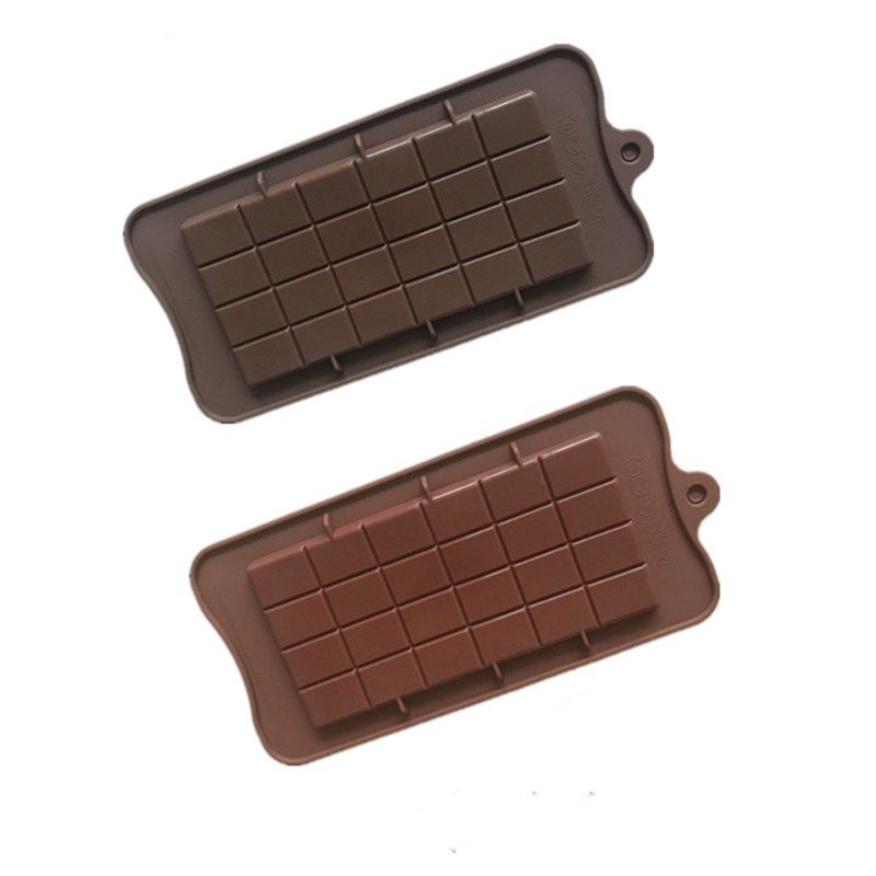 2Pcs Silicone Rectangle Chocolate Block Molds Baking DIY-