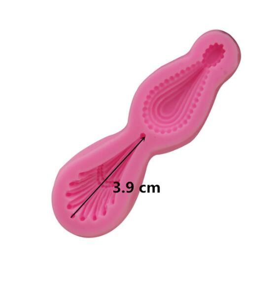 2 PCS Gemstone Pendant Silicone Mold Fondant Chocolate Mold DIY Baking Cake Decorating Edge Tool 8.9x2.9x1 Cm