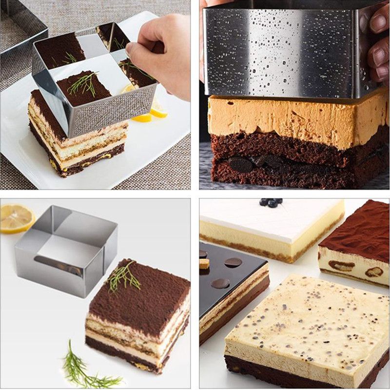 3 Pcs Set Stainless Steel Mousse Ring Mold Cookie Cutter