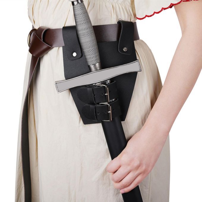 Steampunk Waist Sheath Holder Medieval  Belt Scabbard Black