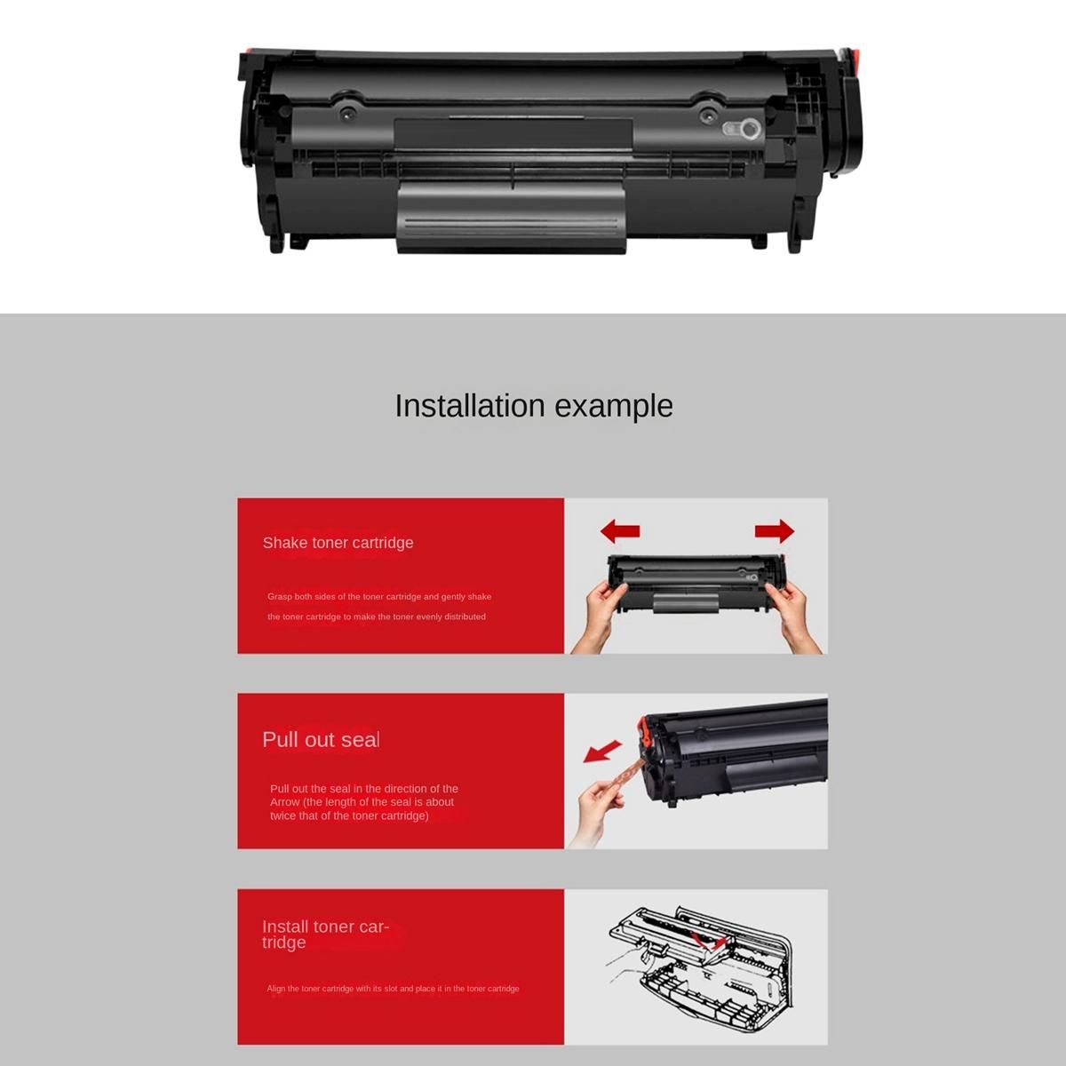 12A Compatible Toner Cartridges Replacement for HP 12A Q2612A to Use with 1020 1010 1018 M1005 M252N Printer Black