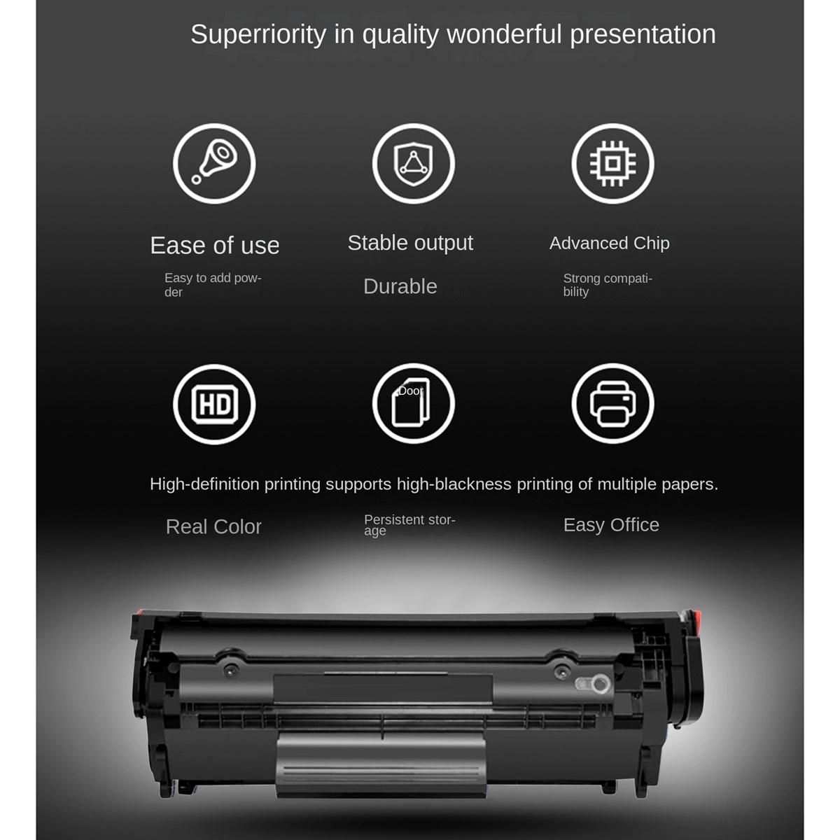 12A Compatible Toner Cartridges Replacement for HP 12A Q2612A to Use with 1020 1010 1018 M1005 M252N Printer Black