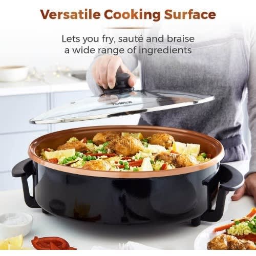 Cerasure + Copper Electric Multi-pan With Non-stick Coating -1500w- Copper
