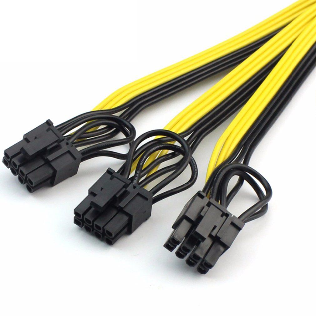 10 Stks Voeding Kabel 6 + 2 Pin Card Lijn 1 Naar 3 Miner Graphics Card Cable Adapter Kabel Splitter Draad Voor Mijnwerker Btc
