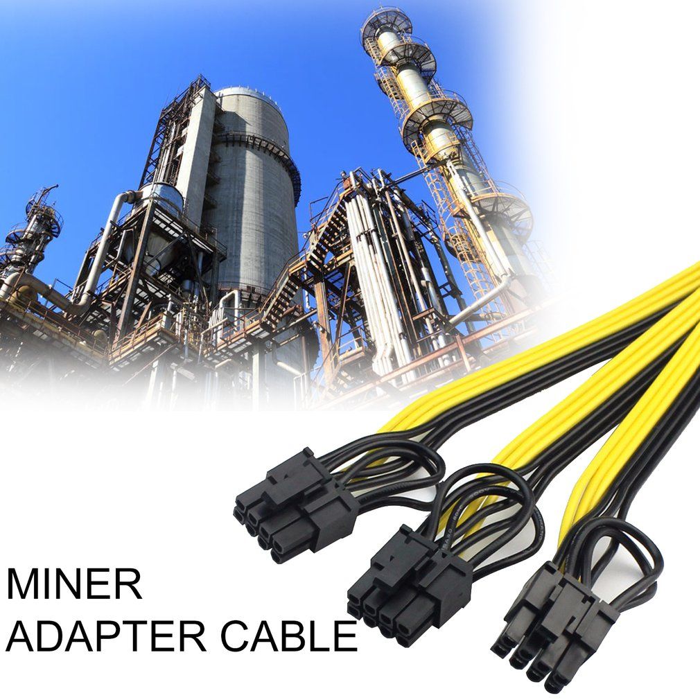 10 Stks Voeding Kabel 6 + 2 Pin Card Lijn 1 Naar 3 Miner Graphics Card Cable Adapter Kabel Splitter Draad Voor Mijnwerker Btc