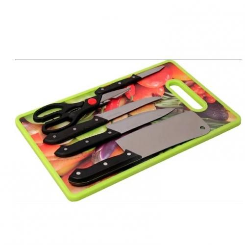 Solid Silver Knife Set & Cutting Board