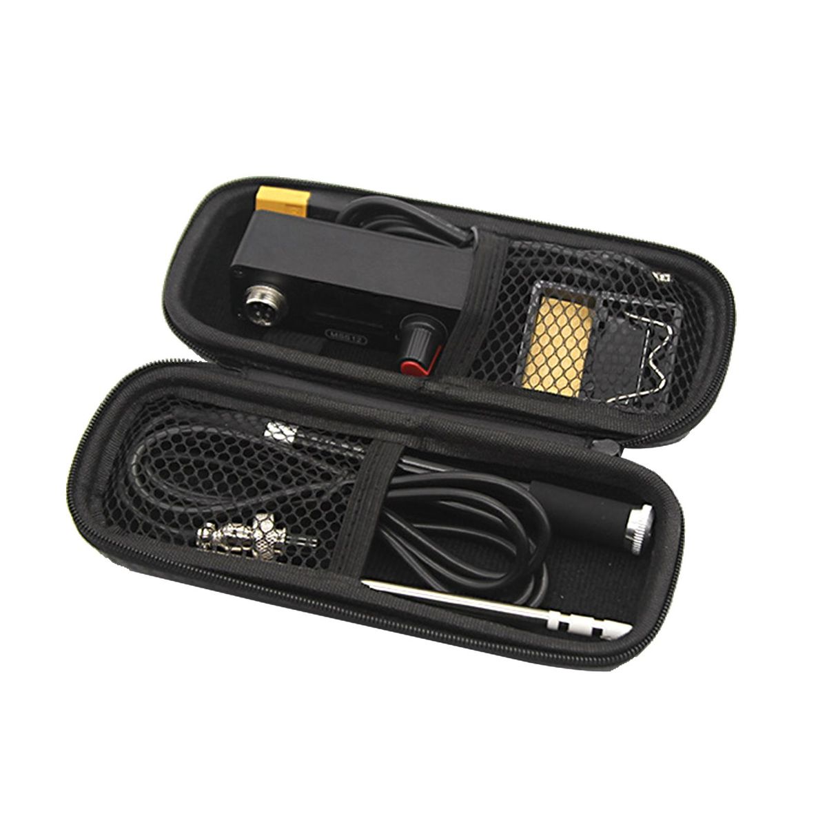 MSS12 Mini OLED Soldering Station Portable Electric Solder Iron with Zipper Case Compatible with T12 Supports PD3.0/3S-6S/12V-25V Power Supply