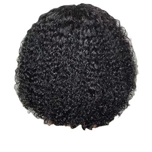 Kinky Curly Hair Wig With Closure Natural Colour