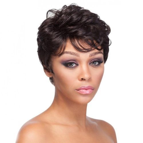 Temperament Wigs Curly Textured Short Hair