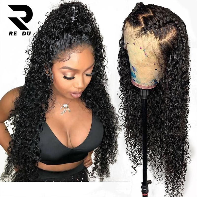 Pre-Plucked Curly Full Frontal HD Wig - Front Wig for Black Women's Hair