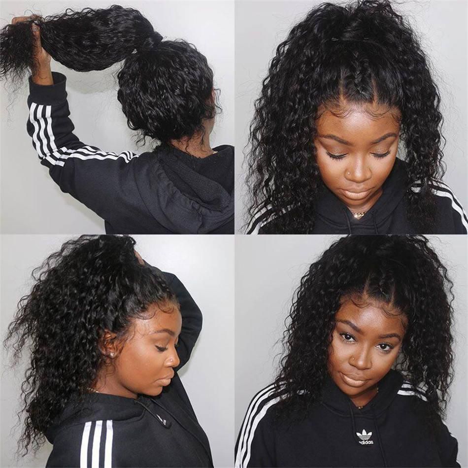 Pre-Plucked Curly Full Frontal HD Wig - Front Wig for Black Women's Hair