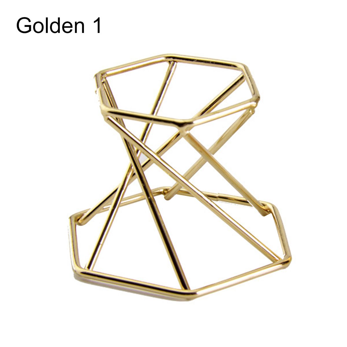 Metal Display Stand Creative Mineral Stone Rack-Golden