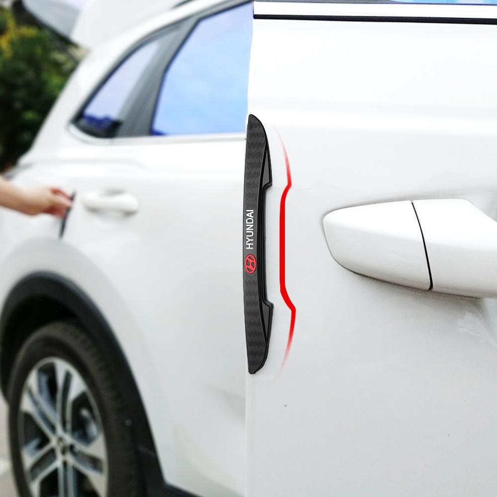 4pcs Rubber Car Door Edge Protection Stickers Anti Collision Strips For Hyundai I30 I20 IX35 I40 Tucson Sonata Veloster Elantra