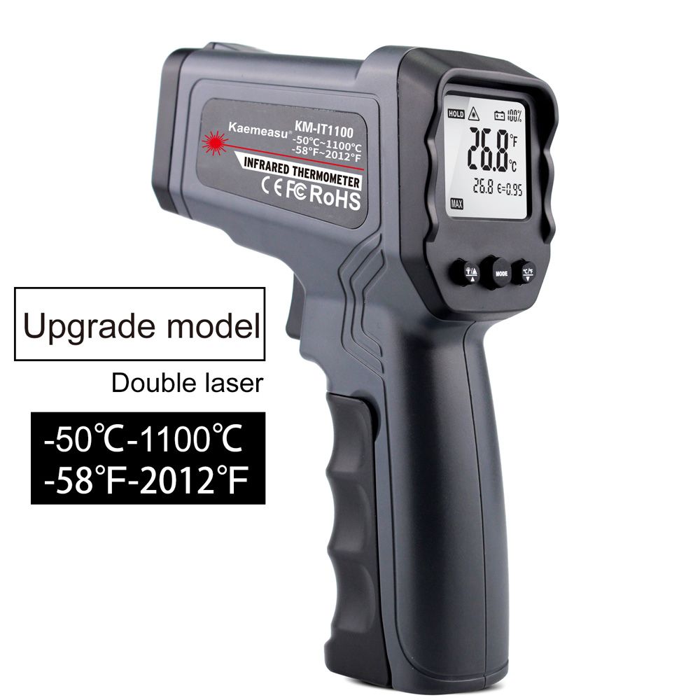 -50~1600 Degree Handheld Pyrometer Digital Infrared Tometer