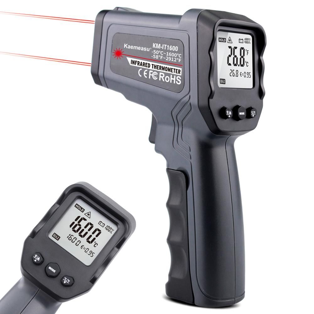 -50~1600 Degree Handheld Pyrometer Digital Infrared Tometer
