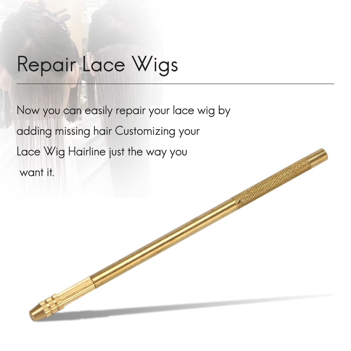 4 Pcs Ventilating s 1 Brasss Holder MakeMakingRepair  Wigs Toupee Hairpiece Wig Knotting Hook Sets Beaded Hook